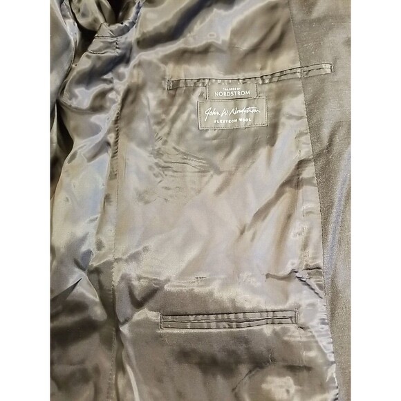 John W. Nordstrom Flextech Wool Charcoal Gray Suit Jacket 48R - Picture 10 of 12